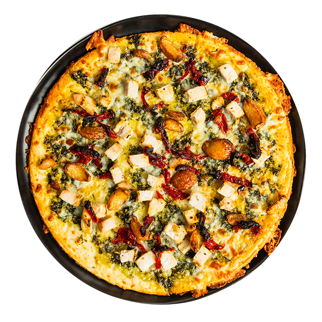 Grilled Chicken Pesto Pizza